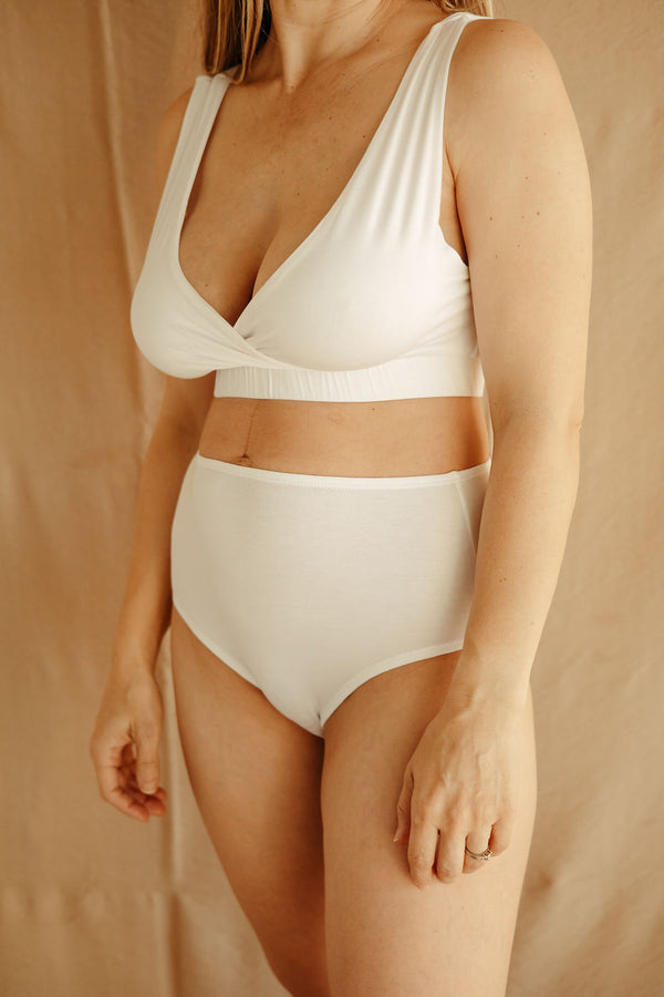 nursing & maternity bra white